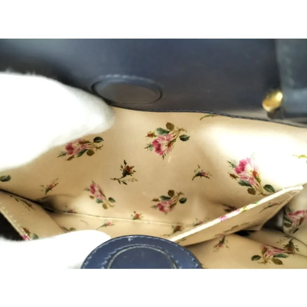 GUCCI Shoulder Bag GG Marmont Quilted Canvas Denim Blue